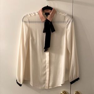 WHO WHAT WEAR bow tie top